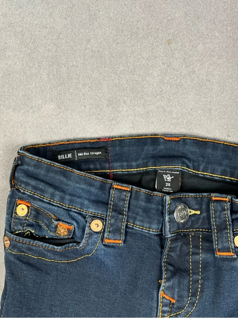 True Religion Dark Blue Flared Women's Jeans - Picture 3 of 5